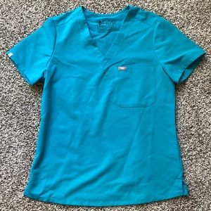 FIGS Teal One Pocket Scrub Top
